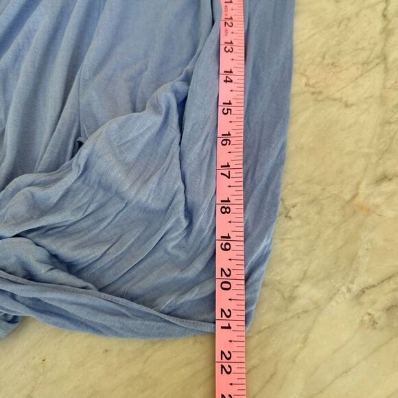 J. Crew periwinkle blue long wrap tie blouse stretch size XS NWT - Picture 7 of 7